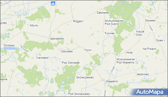 mapa Tonin, Tonin na mapie Targeo