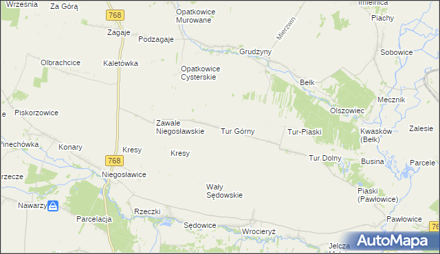 mapa Tur Górny, Tur Górny na mapie Targeo