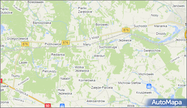 mapa Werdun, Werdun na mapie Targeo