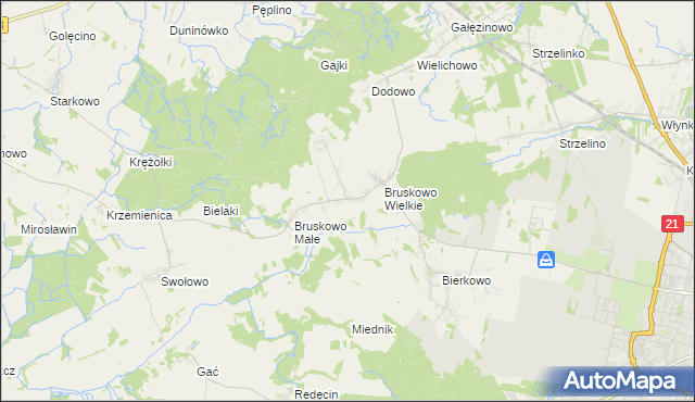 mapa Wierzbięcin gmina Słupsk, Wierzbięcin gmina Słupsk na mapie Targeo