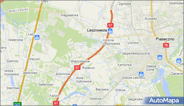 mapa Wilcza Góra gmina Lesznowola, Wilcza Góra gmina Lesznowola na mapie Targeo