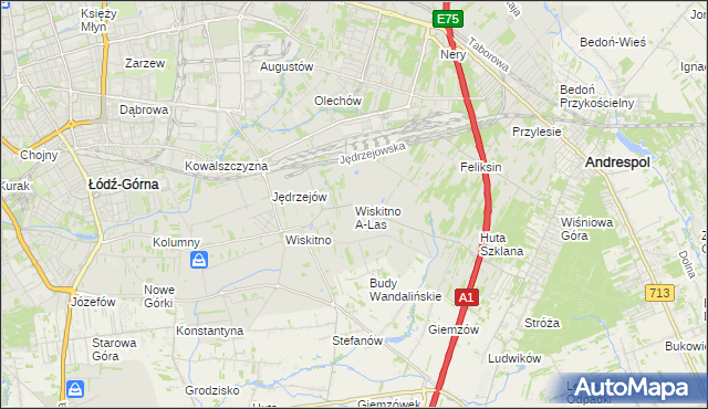 mapa Wiskitno A-Las, Wiskitno A-Las na mapie Targeo