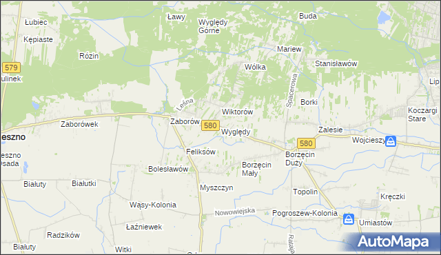 mapa Wyględy, Wyględy na mapie Targeo