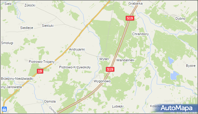 mapa Wylan, Wylan na mapie Targeo