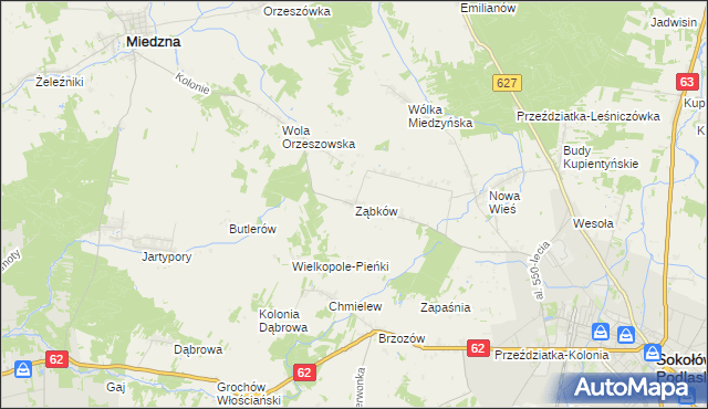 mapa Ząbków, Ząbków na mapie Targeo