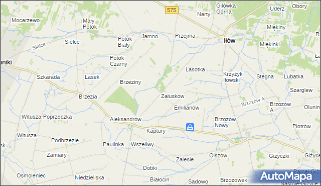 mapa Załusków, Załusków na mapie Targeo