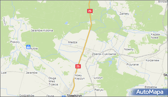 mapa Zbiersk, Zbiersk na mapie Targeo