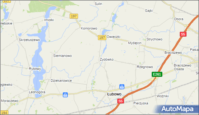 mapa Żydówko, Żydówko na mapie Targeo