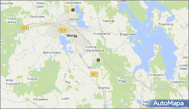 mapa Dury gmina Morąg, Dury gmina Morąg na mapie Targeo