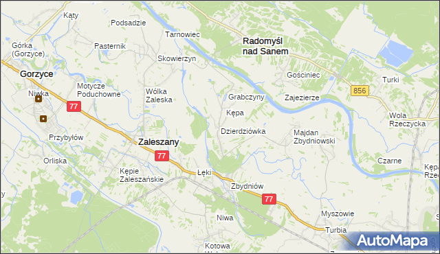 mapa Dzierdziówka, Dzierdziówka na mapie Targeo