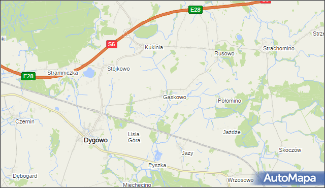 mapa Gąskowo, Gąskowo na mapie Targeo