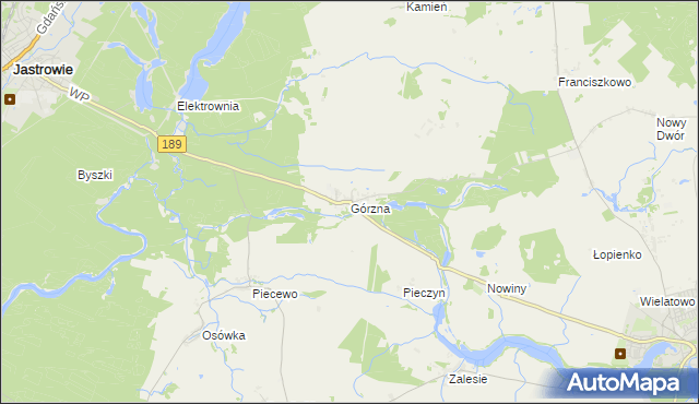 mapa Górzna, Górzna na mapie Targeo