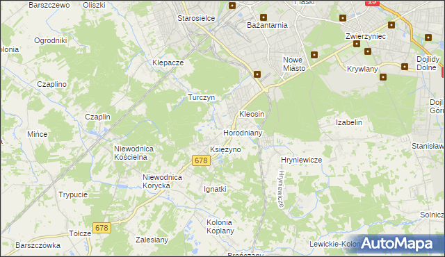 mapa Horodniany, Horodniany na mapie Targeo