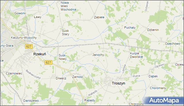 mapa Janochy, Janochy na mapie Targeo