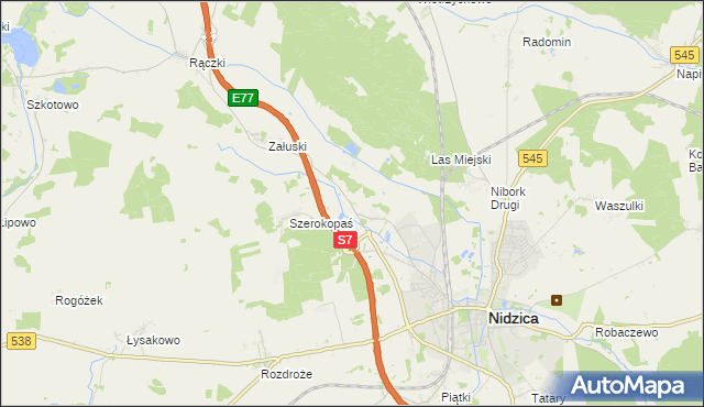 mapa Litwinki gmina Nidzica, Litwinki gmina Nidzica na mapie Targeo