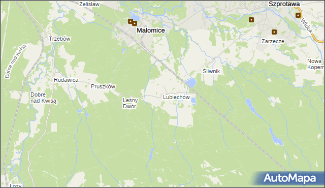 mapa Lubiechów, Lubiechów na mapie Targeo