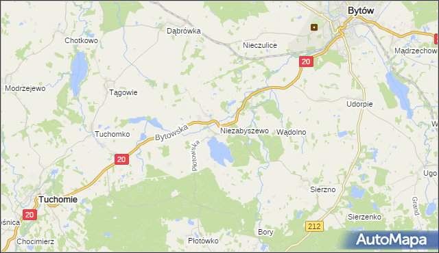 mapa Niezabyszewo, Niezabyszewo na mapie Targeo