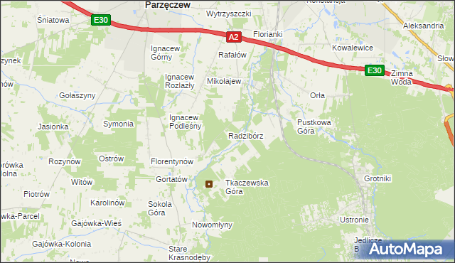 mapa Radzibórz, Radzibórz na mapie Targeo