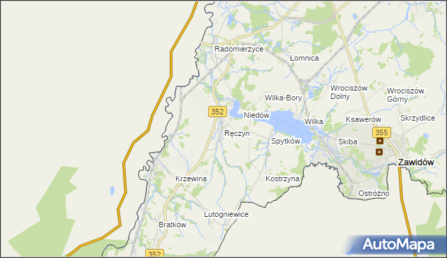 mapa Ręczyn, Ręczyn na mapie Targeo