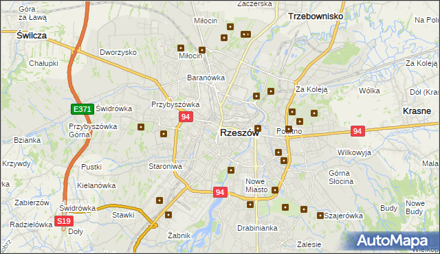 mapa Rzeszów, Rzeszów na mapie Targeo