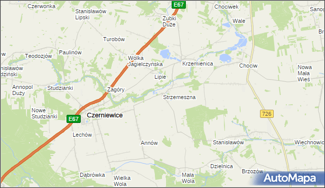 mapa Strzemeszna, Strzemeszna na mapie Targeo