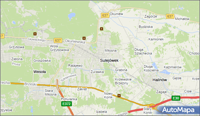 mapa Sulejówek, Sulejówek na mapie Targeo