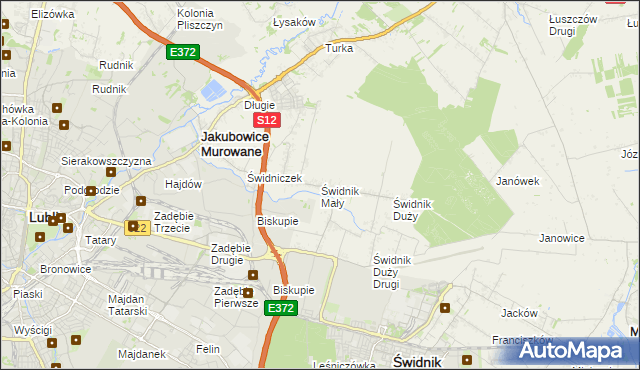 mapa Świdnik Mały, Świdnik Mały na mapie Targeo