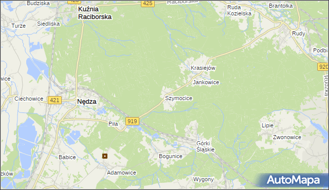 mapa Szymocice, Szymocice na mapie Targeo