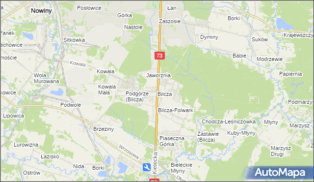 mapa Bilcza gmina Morawica, Bilcza gmina Morawica na mapie Targeo