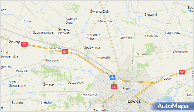 mapa Klewków, Klewków na mapie Targeo