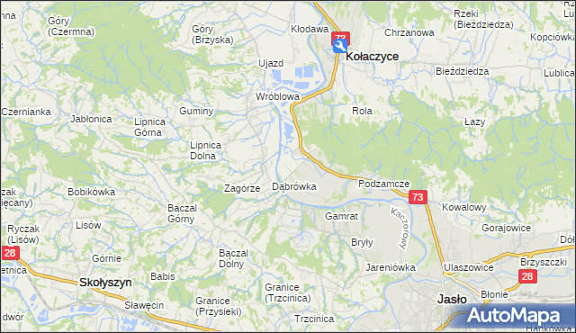 mapa Krajowice, Krajowice na mapie Targeo