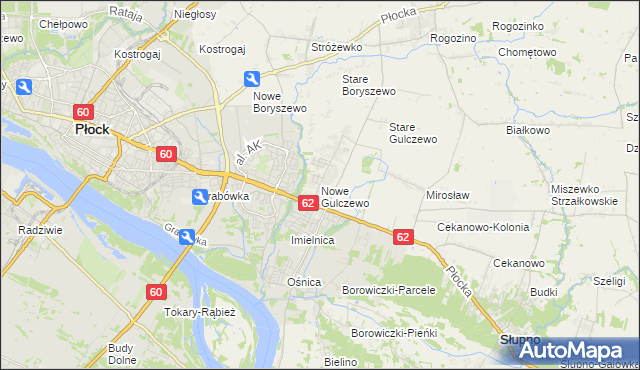 mapa Nowe Gulczewo, Nowe Gulczewo na mapie Targeo