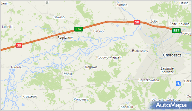 mapa Rogowo-Majątek, Rogowo-Majątek na mapie Targeo