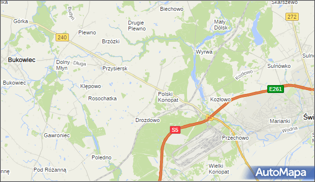 mapa Polski Konopat, Polski Konopat na mapie Targeo