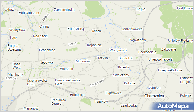 mapa Tczyca, Tczyca na mapie Targeo