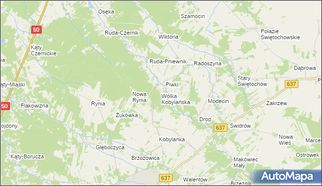 mapa Wólka Kobylańska, Wólka Kobylańska na mapie Targeo