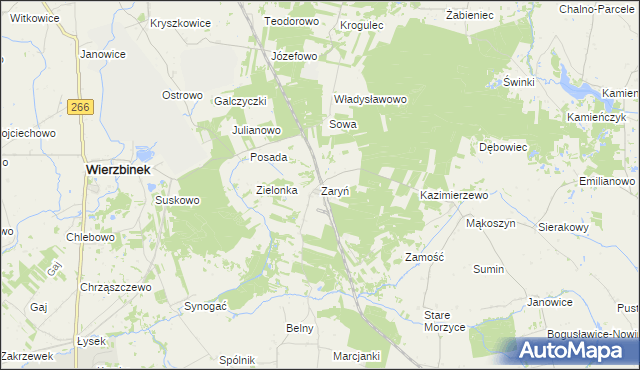 mapa Zaryń, Zaryń na mapie Targeo