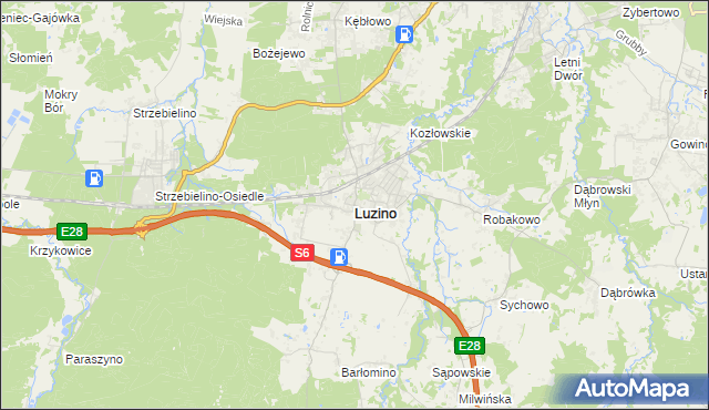 mapa Luzino, Luzino na mapie Targeo