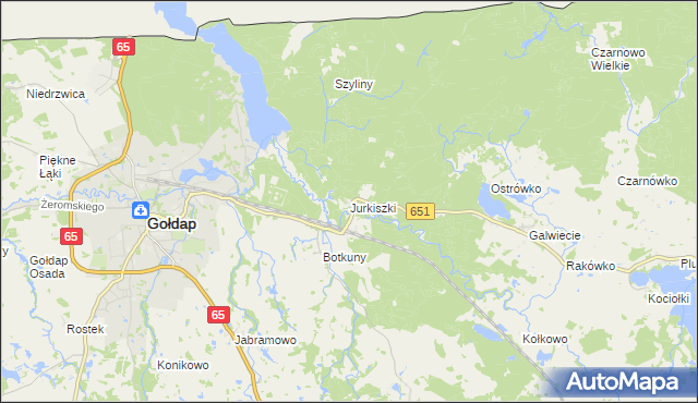 mapa Jurkiszki, Jurkiszki na mapie Targeo