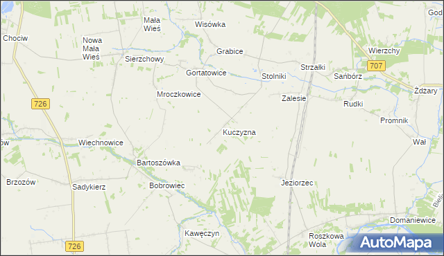 mapa Kuczyzna, Kuczyzna na mapie Targeo