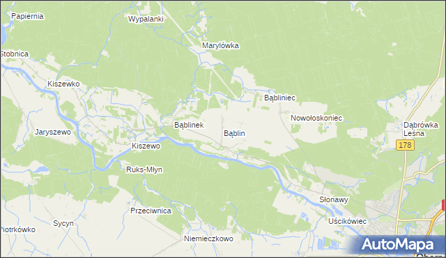 mapa Bąblin, Bąblin na mapie Targeo