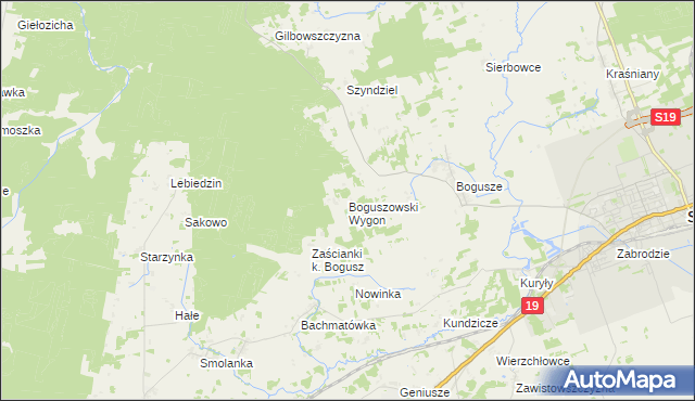 mapa Boguszowski Wygon, Boguszowski Wygon na mapie Targeo