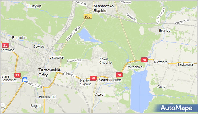 mapa Nowe Chechło, Nowe Chechło na mapie Targeo