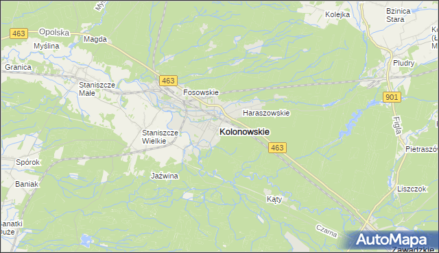 mapa Kolonowskie, Kolonowskie na mapie Targeo