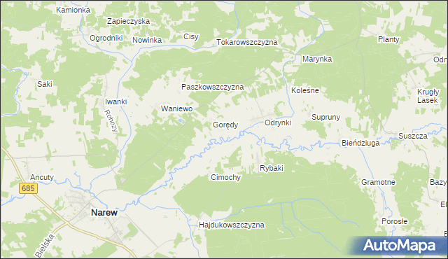 mapa Bruszkowszczyzna, Bruszkowszczyzna na mapie Targeo