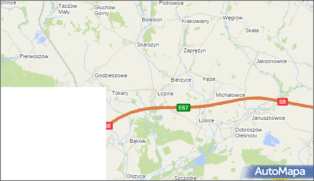 mapa Łozina, Łozina na mapie Targeo