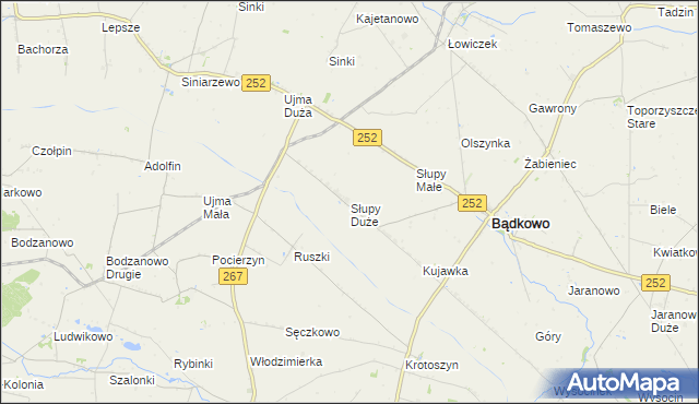 mapa Słupy Duże, Słupy Duże na mapie Targeo