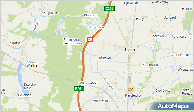 mapa Mórkowo, Mórkowo na mapie Targeo