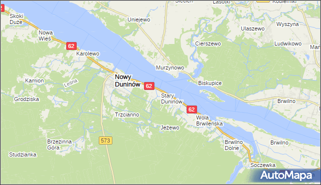 mapa Stary Duninów, Stary Duninów na mapie Targeo