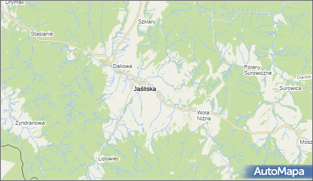 mapa Posada Jaśliska, Posada Jaśliska na mapie Targeo